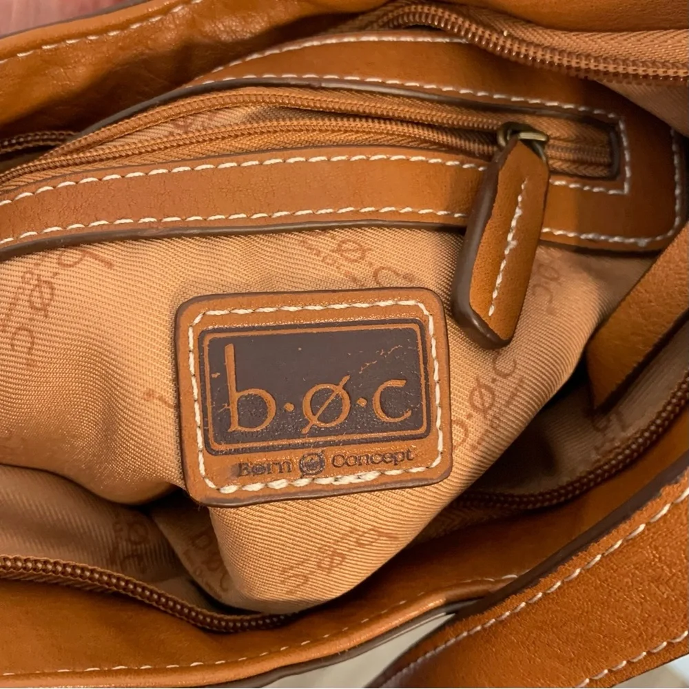 NWT B.O.C. Born of‎ Concept Brown & Peach Crossbody Shoulder Bag Purse Spring